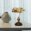 Brass Stained Glass Nightstand Light With Victorian/Mediterranean/Baroque Touch For Bedroom /
