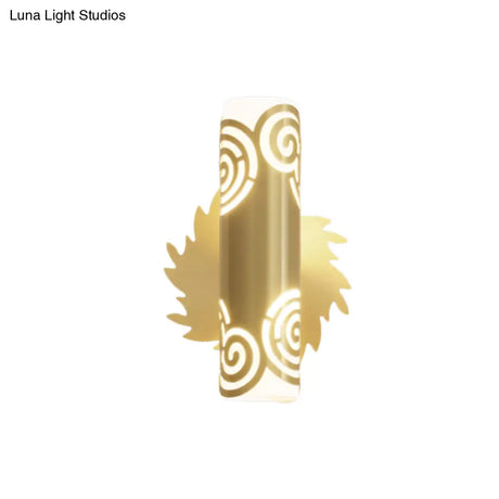 Brass Wall Mount Led Sconce Lamp - Unique Tubular Design For Bedroom Lighting