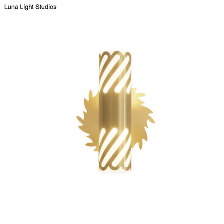 Brass Wall Mount Led Sconce Lamp - Unique Tubular Design For Bedroom Lighting