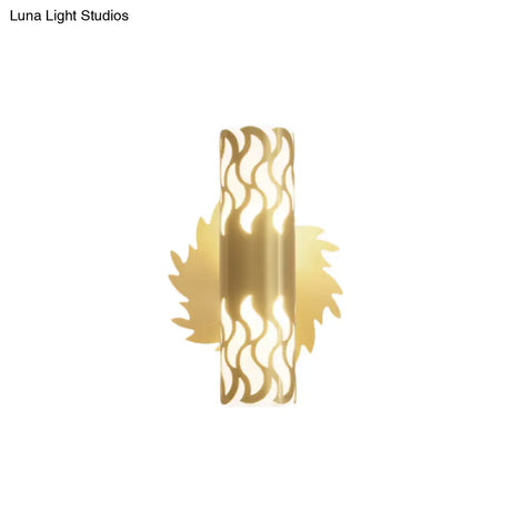 Brass Wall Mount Led Sconce Lamp - Unique Tubular Design For Bedroom Lighting