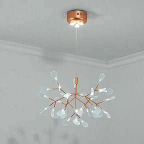 Bronze Designer Led Heracleum Chandelier: Acrylic Living Room Pendant Light Fixture 30 / White
