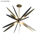 Bronze Finish Dragonfly Chandelier: Metal Suspension Lamp With 8 Decorative Bulbs For Dining Room