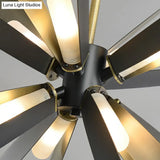 Bronze Finish Dragonfly Chandelier: Metal Suspension Lamp With 8 Decorative Bulbs For Dining Room