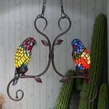 Bronze Parrot Chandelier: Cut Glass Baroque Style 2 Heads Pendant Lighting With Elegant Frame
