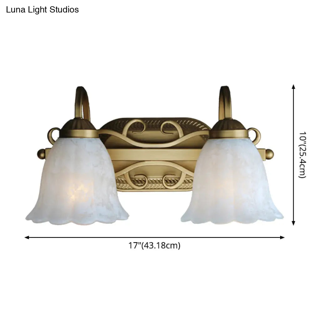 Bronze Vanity Wall Light Fixtures | Down Lighting Mounted Mirror Front