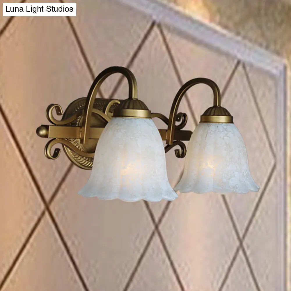 Bronze Vanity Wall Light Fixtures | Down Lighting Mounted Mirror Front