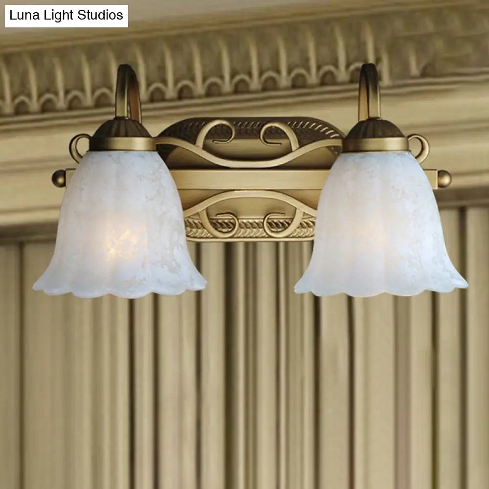 Bronze Vanity Wall Light Fixtures | Down Lighting Mounted Mirror Front