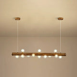 Brown Modern Linear Island Pendant Metal Lamp 12 / Bubble