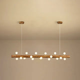 Brown Modern Linear Island Pendant Metal Lamp 18 / Bubble
