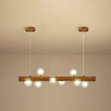 Brown Modern Linear Island Pendant Metal Lamp 8 / Bubble