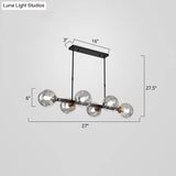 Bubbles Glass Pendant Light: Stylish Island Hanging Fixture For Postmodern Dining