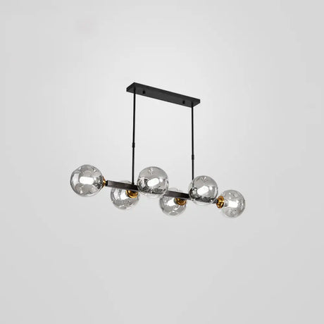 Bubbles Glass Pendant Light: Stylish Island Hanging Fixture For Postmodern Dining 6 / Black Smoke