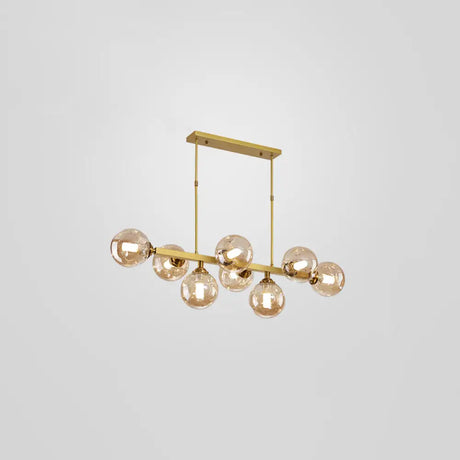 Bubbles Glass Pendant Light: Stylish Island Hanging Fixture For Postmodern Dining 8 / Gold Amber