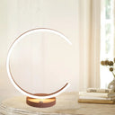 C-Shape Metal Led Desk Lamp For Nightstand Lighting In Coffee Warm/White Light / White