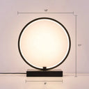 C-Shaped Aluminum Led Table Lamp With Dimmer Switch - Minimalist Style Night Light Black