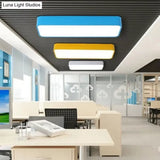 Candy Colored Led Ceiling Lamp For Baby And Kids’ Bedroom - Acrylic Linear Mount