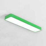 Candy Colored Led Ceiling Lamp For Baby And Kids’ Bedroom - Acrylic Linear Mount Green