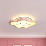 Cartoon Acrylic Cloud Led Flush Mount Ceiling Lamp In White Light - Gold/Blue/Pink 19.5/25.5 Wide