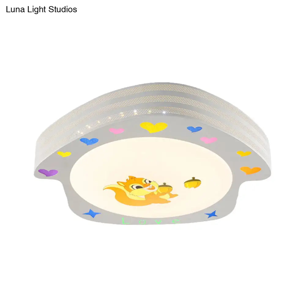 Cartoon Acrylic Flush Mount Ceiling Light For Nursing Room - White House Design
