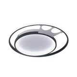 Cartoon Crown Led Flush Mount Lamp: Acrylic Ceiling Light For Living Room - White Warm/White