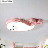 Cartoon Dolphin Kindergarten Ceiling Light Fixture - Acrylic