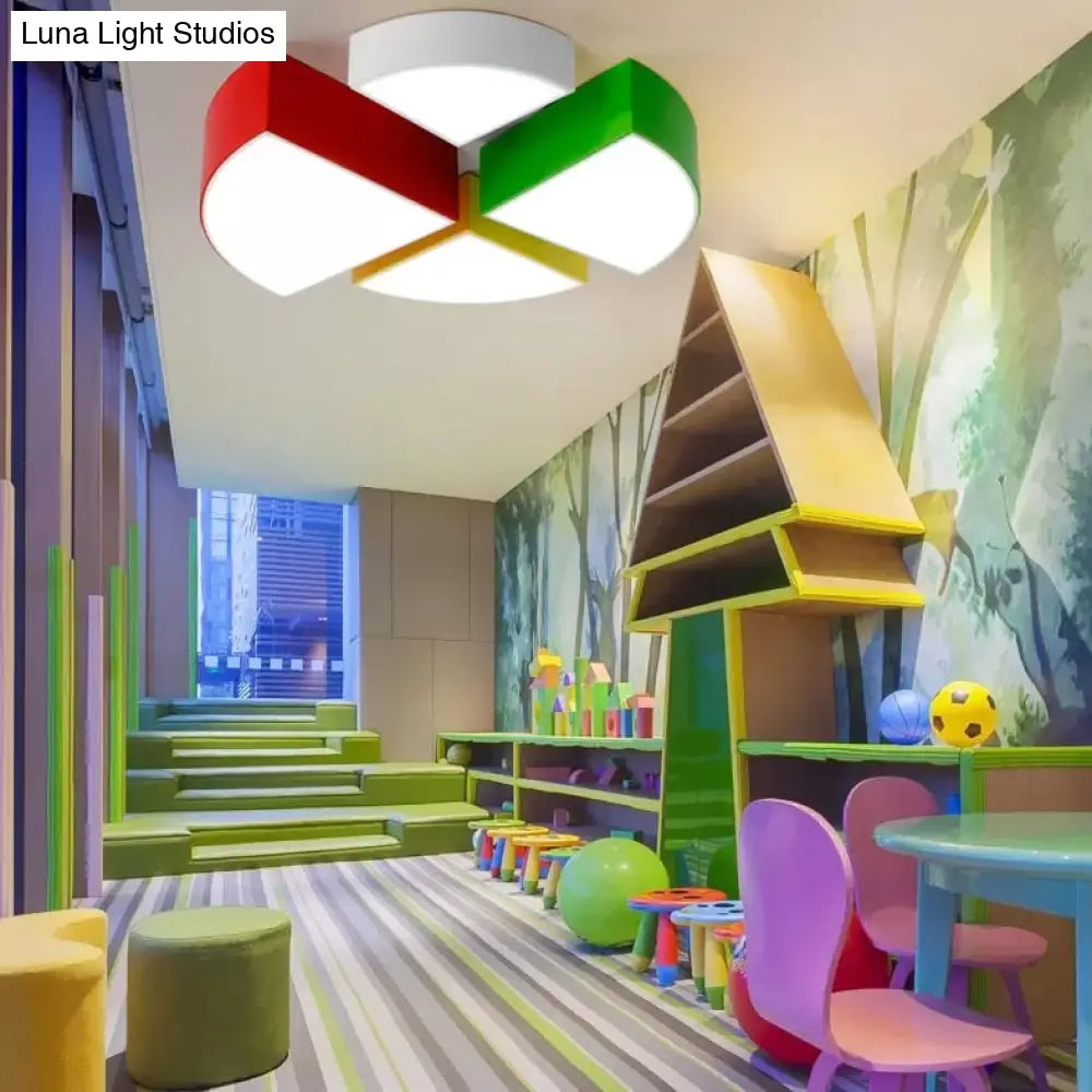 Cartoon Led Tangram Flush Mount Ceiling Light For Living Room - Acrylic Fixture