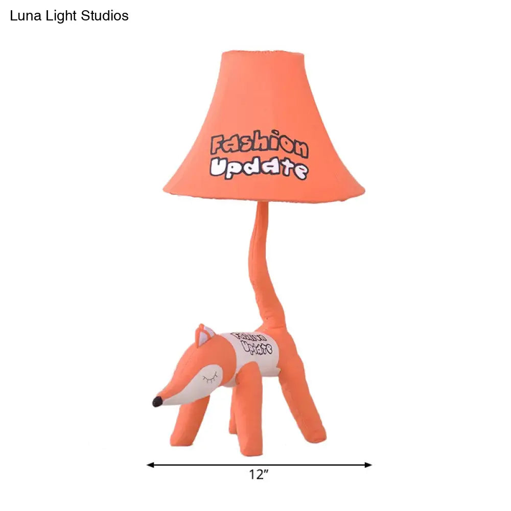 Cartoon Reading Light: Fun Animal Fabric Desk Light For Childs Bedroom