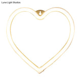 Cartoon Style Heart Shaped Led Night Lamp - White Wall Nightstand Lighting With Usb Plug-In Cord