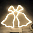 Cartoon Style White Jingle Bell Nightstand Lamp: Mini Led Plastic Wall Lighting