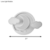 Cartoon White Led Ceiling Mount Light Cloud Deco For Kid’s Bedroom