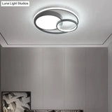 Ceiling Lamp Led Bedroom Simple Light Luxury Creative Warm Romantic Master Gray / Dia40Cm White