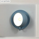 Ceramic Coffee Cup Flush Mount Ceiling Lamp - Rotatable Led Light In White/Grey/Blue