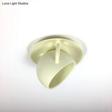 Ceramic Coffee Cup Flush Mount Ceiling Lamp - Rotatable Led Light In White/Grey/Blue