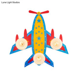 Chic Modern Flush Mount Ceiling Light Fixture With 3 Multi-Color Metal Bulbs For Kindergarten