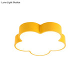 Children’s Acrylic Led Flush Mount Lamp - Fun Flower Design For Kindergarten Ceiling Light In