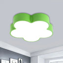 Children’s Acrylic Led Flush Mount Lamp - Fun Flower Design For Kindergarten Ceiling Light In