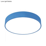 Children’s Led Ceiling Flushmount In Fun Colors: Circular Acrylic Fixture