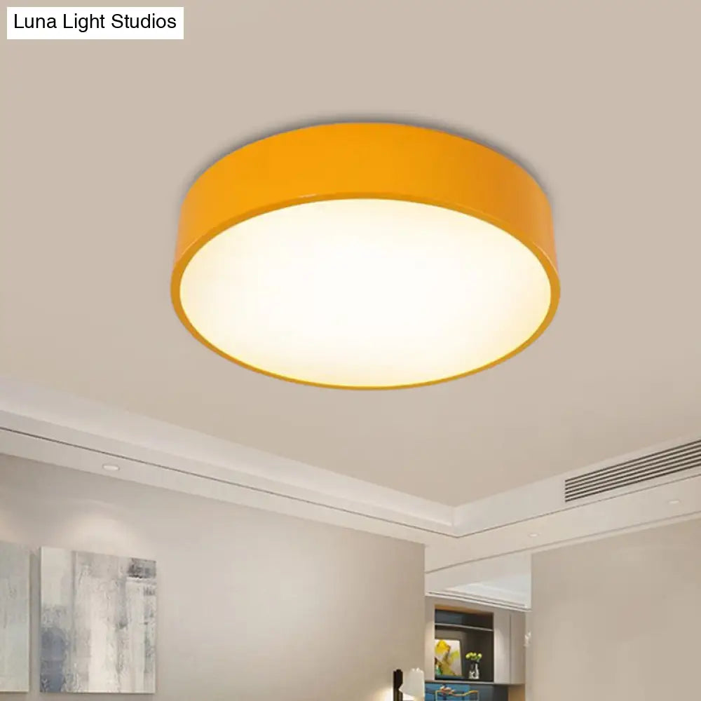 Children’s Led Ceiling Flushmount In Fun Colors: Circular Acrylic Fixture