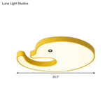 Children’s Led Dolphin Panel Ceiling Light For Lovely Cartoon Bedroom Decor