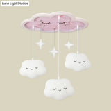 Children’s Sweet Dream Cloud Led Ceiling Light For Bedroom - With Draping Acrylic And Flush Mount