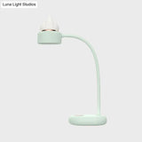 Childrens Usb Rechargeable Led Nightstand Light: White/Pink/Green Cat Rotating Table Lamp
