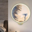 Chinese Led Acrylic Mountain Wall Lamp: White Mural Lighting For Living Room / A