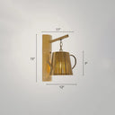 Chinese Style Bamboo Wall Light Single Restaurant Hanging Lamp Beige