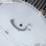 Chinese Style Double Tier Flush Lamp - Clear Glass Ceiling Mounted Light 4/5/6-Light Dining Room