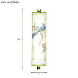 Chinese Style Gold Bird & Branch Mural Led Wall Lamp
