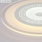 Chinese Style Ultrathin White Disc Led Flush Lamp - 16’/19.5’/23.5’ W Acrylic Ceiling Mount