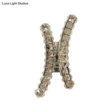 Chrome Curvy Crystal Prism Wall Sconce Led Light For Living Room