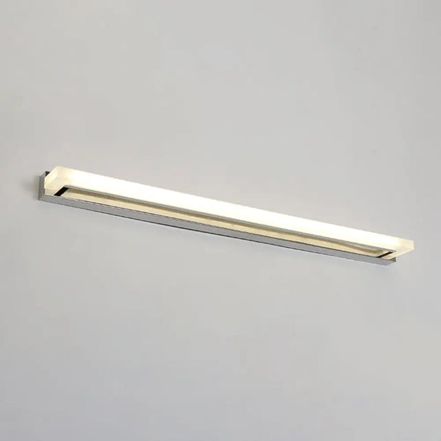 Chrome Led Bathroom Sconce Light With Modern Acrylic Design