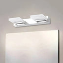 Chrome Wall Sconce With Brick Acrylic Shade For Bathroom Vanity - Choose From 2/3/5 Warm White