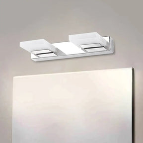 Chrome Wall Sconce With Brick Acrylic Shade For Bathroom Vanity - Choose From 2/3/5 Warm White